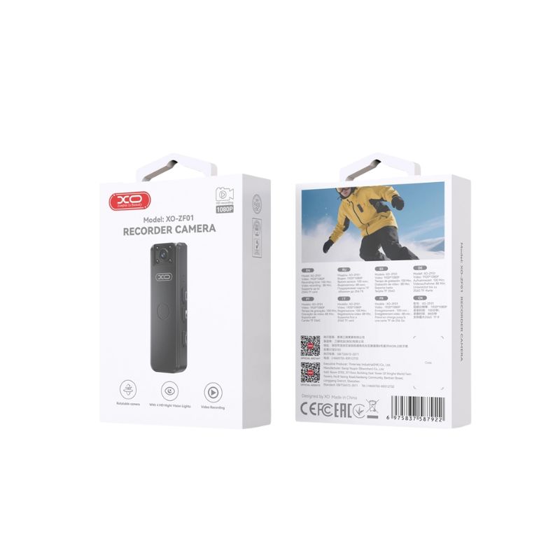 XO ZF01 Κάμερα Καταγραφής με Κλιπ 1080P 32Gb - Image 3