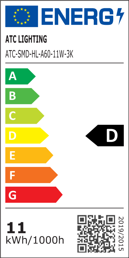 ATC SMD LED High Lumen Λαμπτήρας A60 230V 11W/1520LM E27 3000K - Image 5