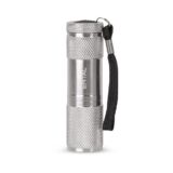 Entac Φακός Χειρός 1W 9LED ALU Ασημί