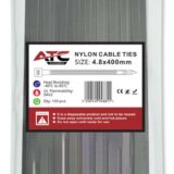 ATC Δεματικά 4.8x400mm Νάιλον Μαύρα 100τμχ Σακουλάκι