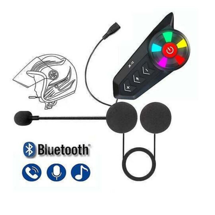 Ενδοεπικοινωνία Μονή για Κράνος Μηχανής με Bluetooth CTK-X-12-OEM