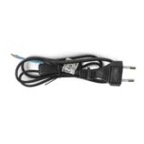 Entac Rewireable Καλώδιο 2G0.75 με Διακόπτη ON/OFF Μαύρο 1m