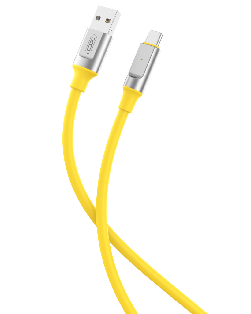 XO NB251 6A Καλώδιο Φόρτισης + Data για Type-C L=1m Κίτρινο