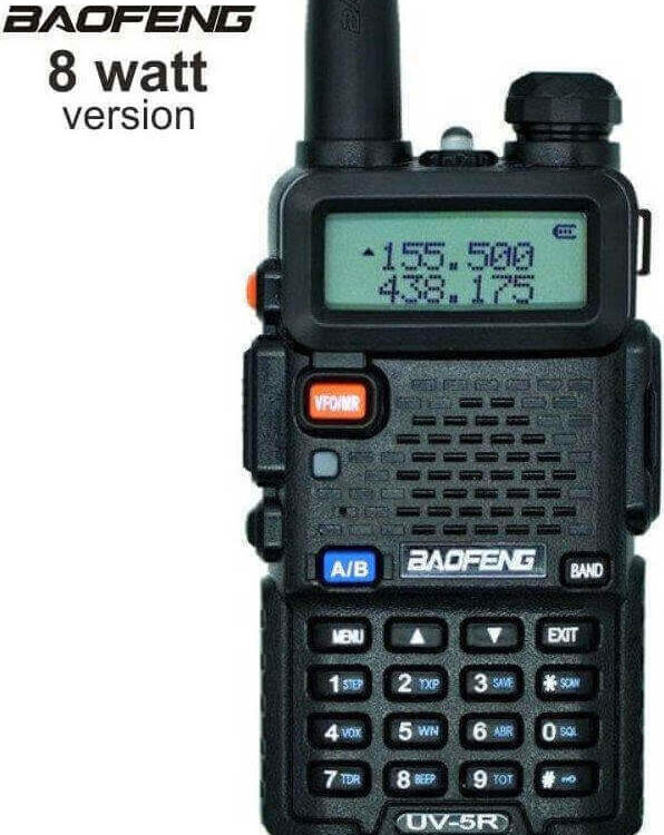 Baofeng UV-5R (8W) Ασύρματος Πομποδέκτης UHF/VHF 8W με Μονόχρωμη Οθόνη