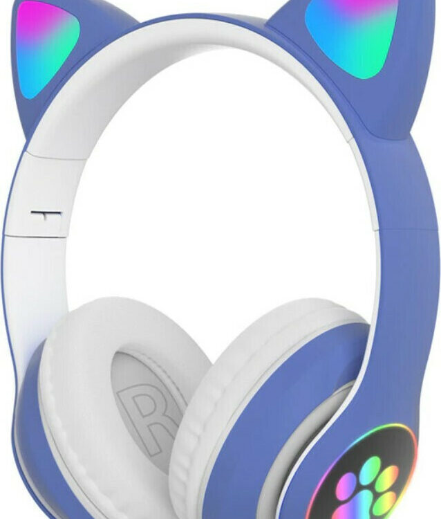Cat STN28 Ασύρματα / Ενσύρματα Παιδικά On Ear Ακουστικά με Ραδιόφωνο με 10 ώρες Λειτουργίας Μπλε