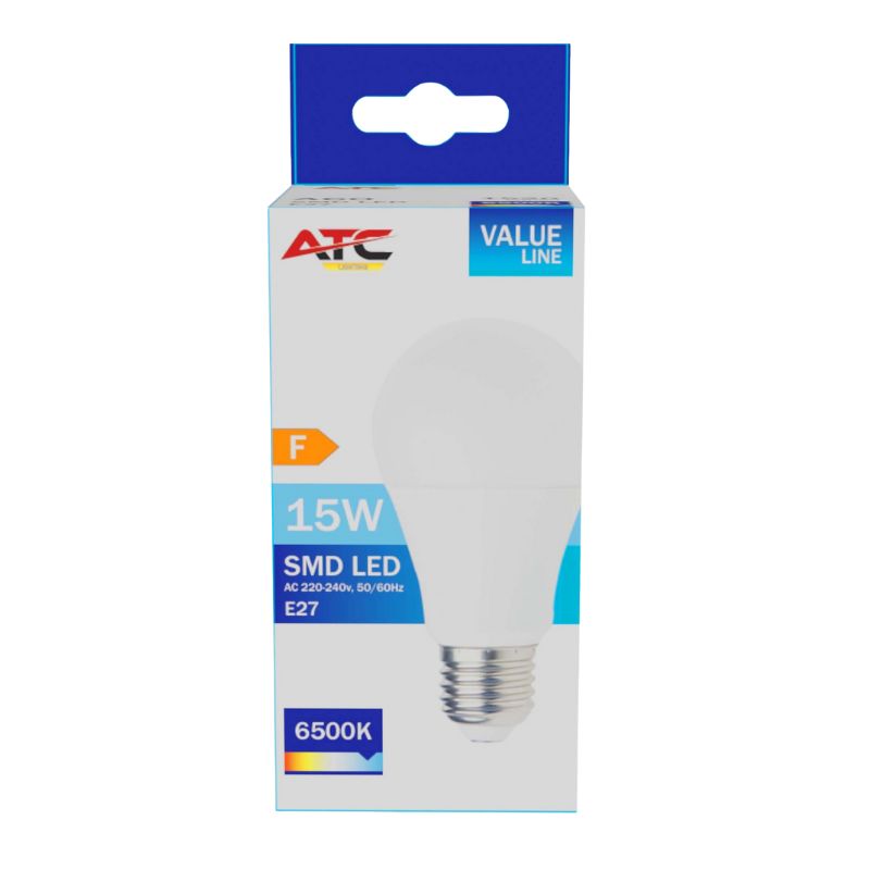 ATC SMD LED Λαμπτήρας A60 230V 15W/1520LM E27 6500K - Image 2