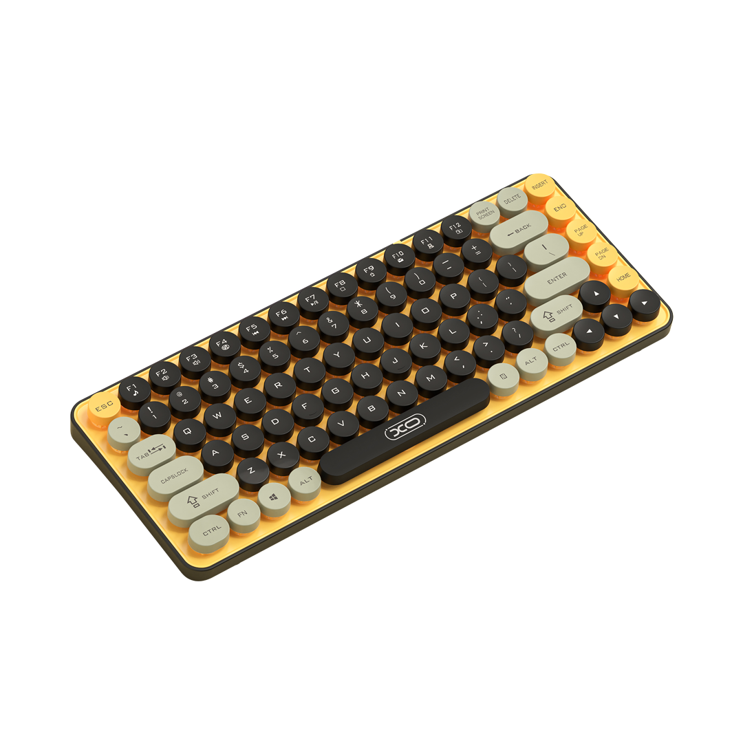 XO KB-12 Ασύρματο Πληκτρολόγιο Bluetooth Tri-Colour Πορτοκαλί - Image 3