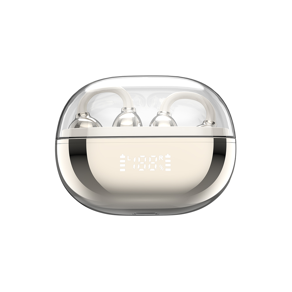 XO G43 Ακουστικά Bluetooth με Διαφανή Επιμεταλλωμένο Σχεδιασμό OWS Χρυσά - Image 3