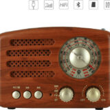 CMiK MK-615BT Retro Επιτραπέζιο Ραδιόφωνο Επαναφορτιζόμενο με Bluetooth και USB Καφέ