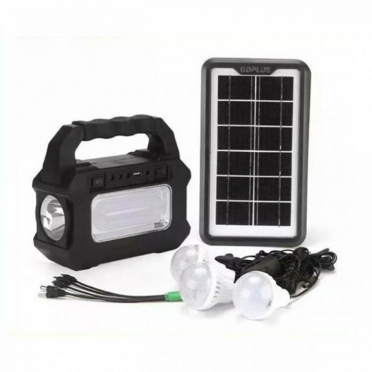 Ηλιακό Σύστημα Τριπλού Φωτισμού GD-8081 με Ηχείο / Φακό και 3 Λάμπες Εξωτερικού Χώρου