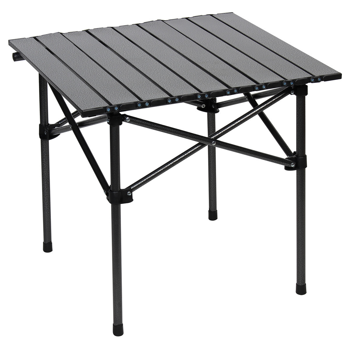 Τραπέζι Μεταλλικό για Camping Πτυσσόμενο 53x50x50cm Μαύρο