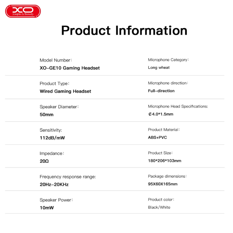 XO GE10 Gaming Ενσύρματα Ακουστικά RGB με Μικρόφωνο Λευκά - Image 6