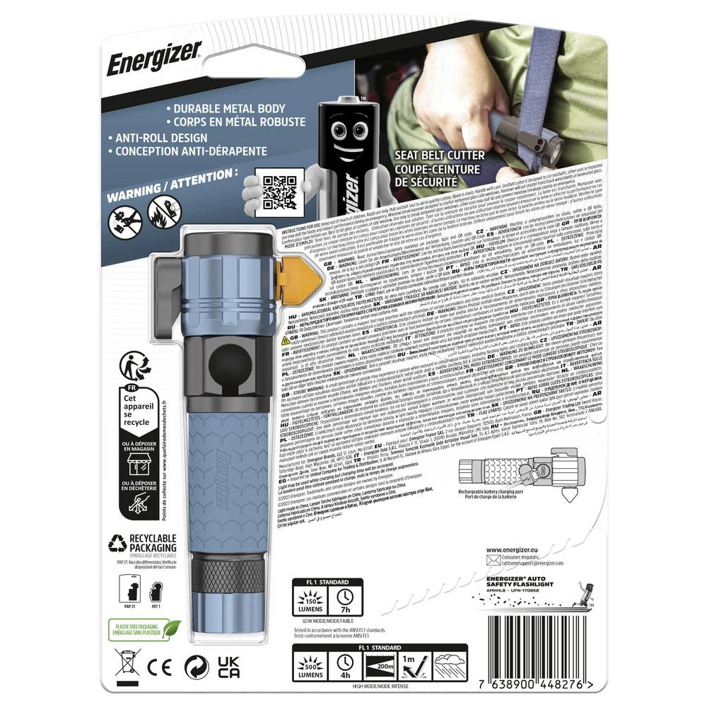 Energizer Επαναφορτιζόμενος Φακός Χειρός Αυτοκινήτου με Αξεσουάρ Προστασίας 500lm - Image 2