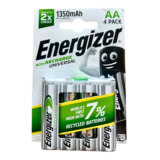 Energizer Επαναφορτιζόμενες Μπαταρίες AA/R6 1350mAh/4BP