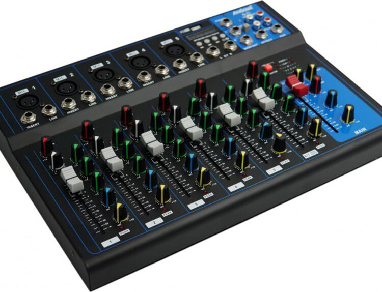 Andowl Q-7L Αναλογική Κονσόλα 7 Καναλιών με Phantom Power & 5 Εισόδους XLR & Bluetooth