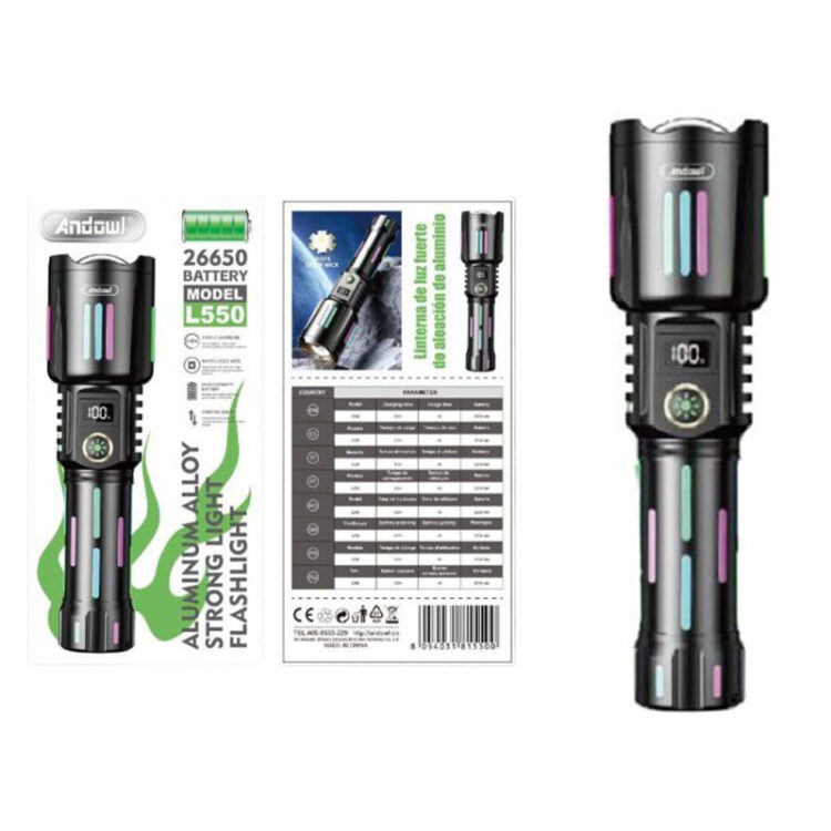 Andowl Επαναφορτιζόμενος Φακός LED L550 075626