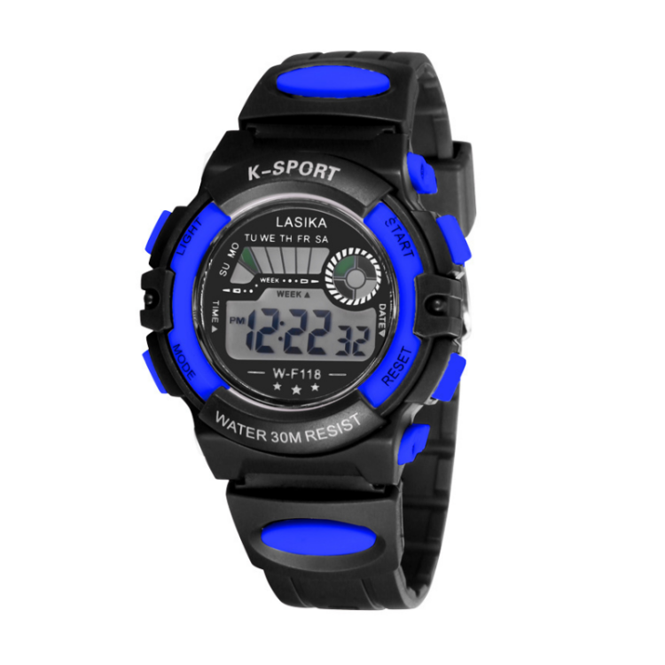 Παιδικό ψηφιακό ρολόι χειρός - WF118 - Lasika - 115145 - Black/Blue