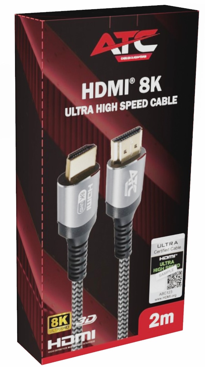 ATC Καλώδιο HDMI 2.1V 8K Premium 60Hz 2m - Image 2