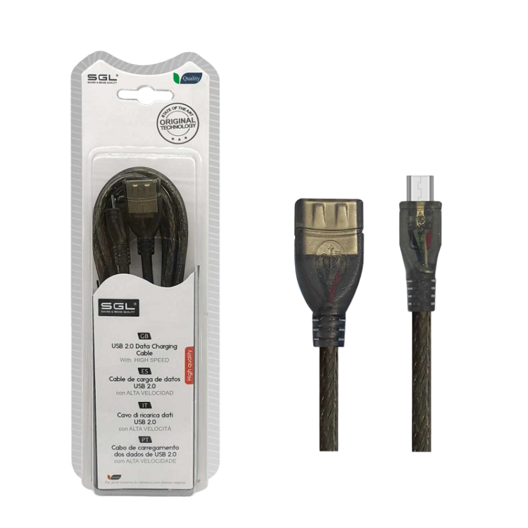 Καλώδιο φόρτισης & data - 21S - USB-A female/Micro USB - 1.5m - 097510