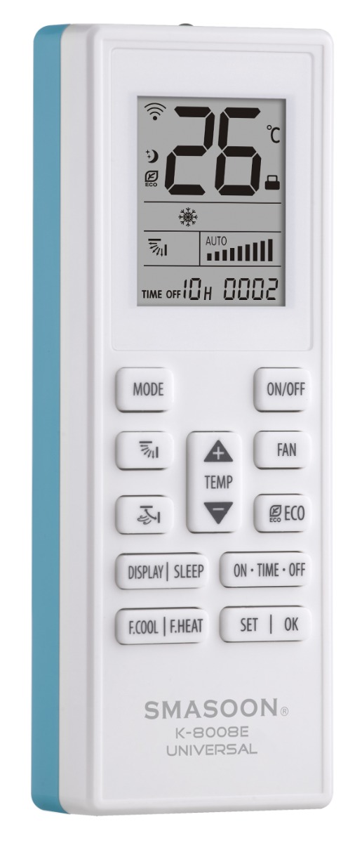 SMASOON K-8008E Universal Τηλεχειριστήριο Κλιματισμού Μπλε - Image 7