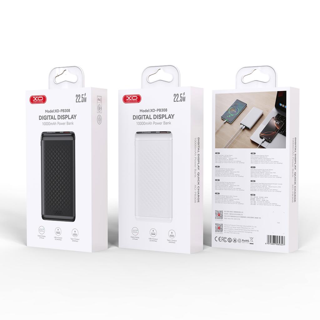 XO PB308 Ψηφιακό Power Bank Γρήγορης Φόρτισης 10000mAh - Image 2