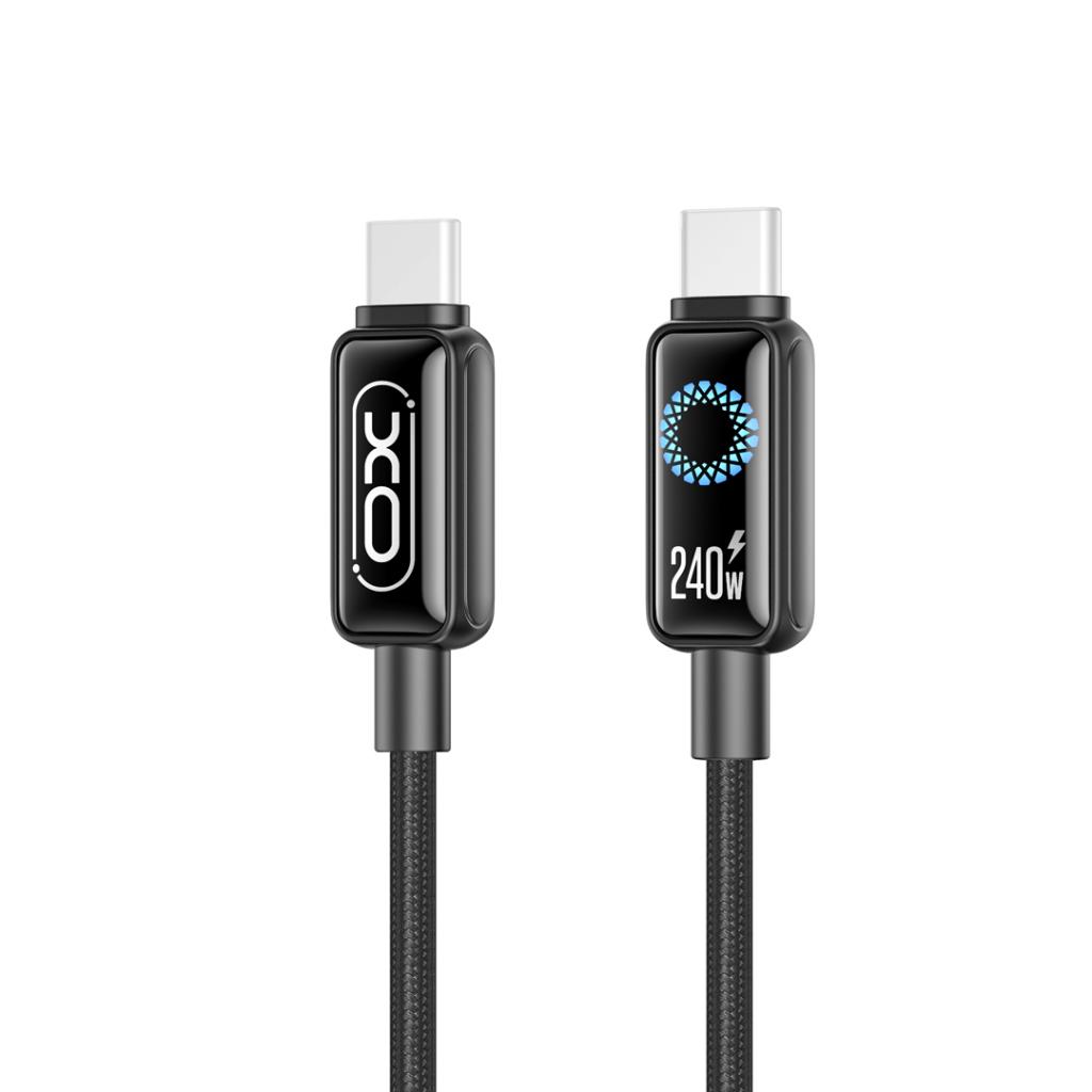 XO NB-Q312A Καλώδιο Φόρτισης & Δεδομένων USB Type-C σε Type-C 240W 1μ - Image 4