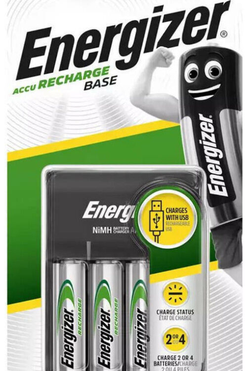 Energizer Base Φορτιστής Μπαταριών Ni-MH με 4 x R6/AA Μπαταρίες 1300 mAh