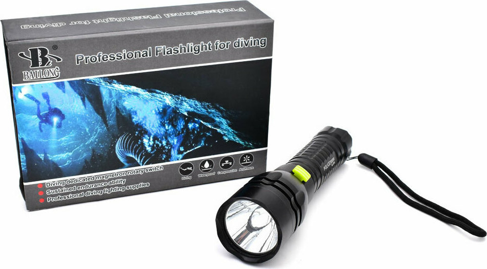 Bailong BL-8768 Φακός Κατάδυσης Επαναφορτιζόμενος Led με Φωτεινότητα 800lm για Βάθος έως 100m - Image 6