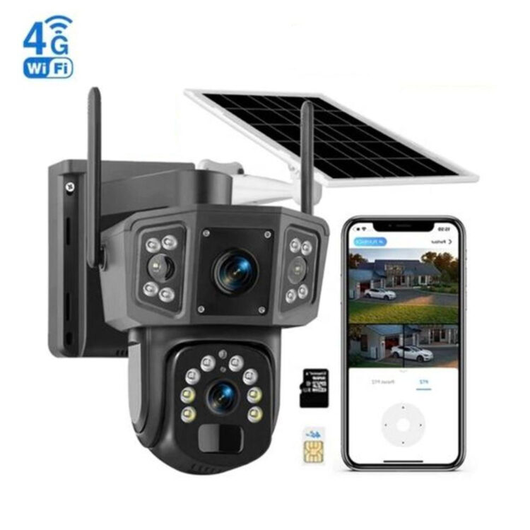 IPC‑V380‑P3 IP Dual Κάμερα Παρακολούθησης 4G Full HD+ 4MP Αδιάβροχη Μπαταρίας