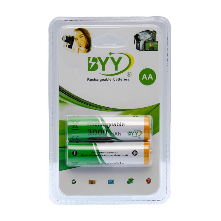 BYY Επαναφορτιζόμενες Μπαταρίες AA Ni-MH 3000mAh 1.2V 2τμχ
